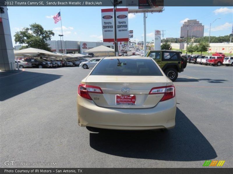 Sandy Beach Metallic / Black/Ash 2012 Toyota Camry SE