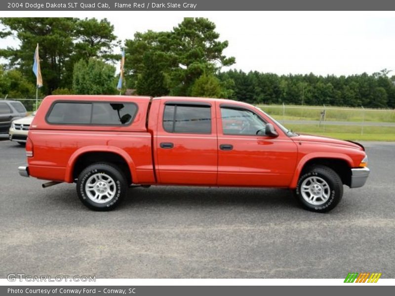 Flame Red / Dark Slate Gray 2004 Dodge Dakota SLT Quad Cab