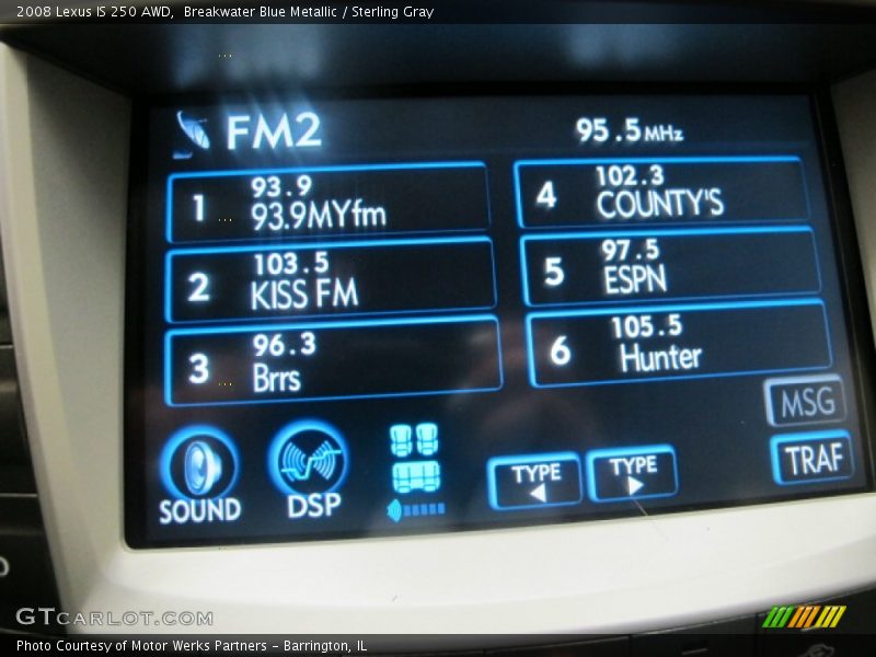 Breakwater Blue Metallic / Sterling Gray 2008 Lexus IS 250 AWD