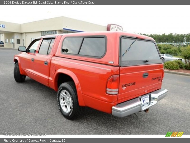 Flame Red / Dark Slate Gray 2004 Dodge Dakota SLT Quad Cab