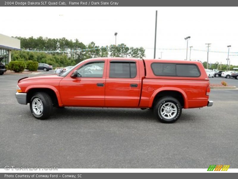 Flame Red / Dark Slate Gray 2004 Dodge Dakota SLT Quad Cab