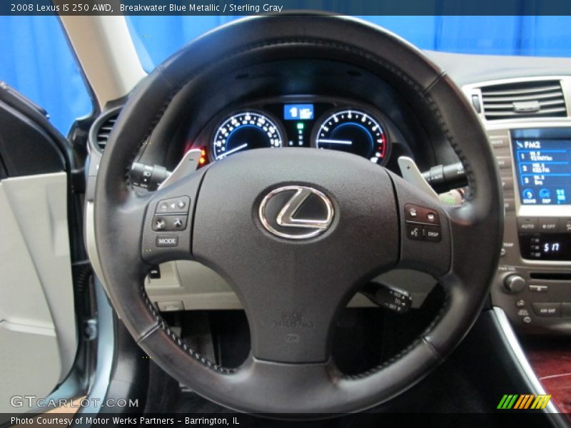 Breakwater Blue Metallic / Sterling Gray 2008 Lexus IS 250 AWD