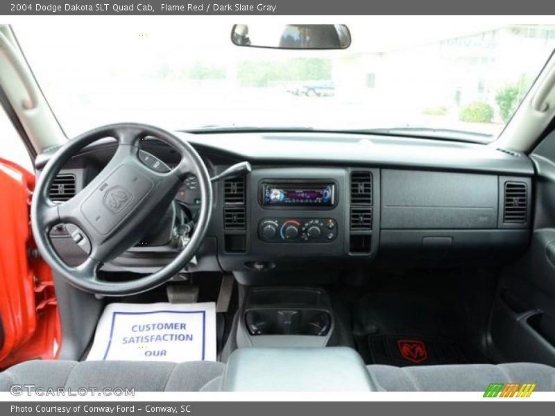 Flame Red / Dark Slate Gray 2004 Dodge Dakota SLT Quad Cab