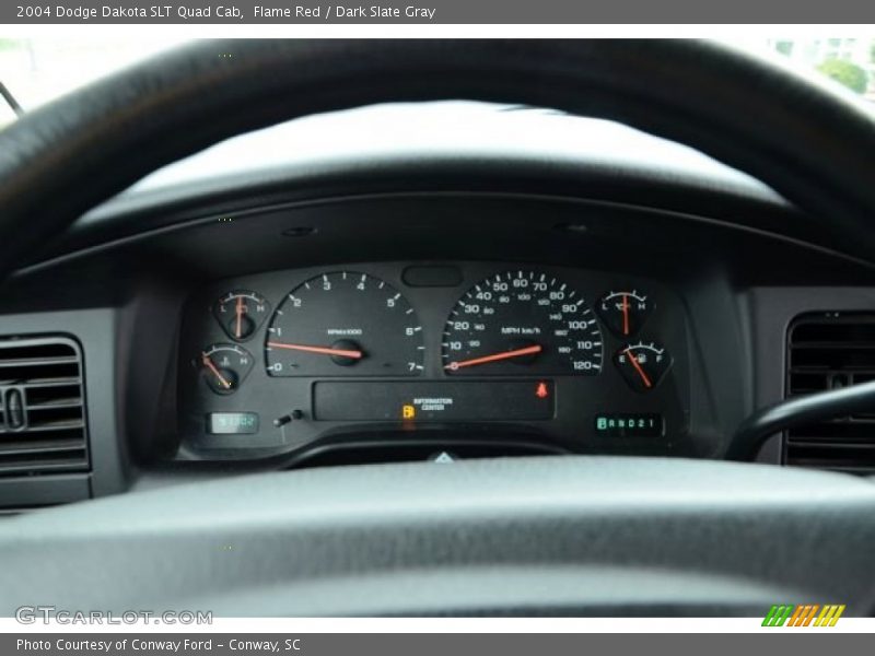 Flame Red / Dark Slate Gray 2004 Dodge Dakota SLT Quad Cab