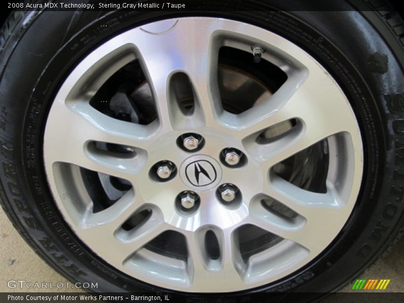 Sterling Gray Metallic / Taupe 2008 Acura MDX Technology