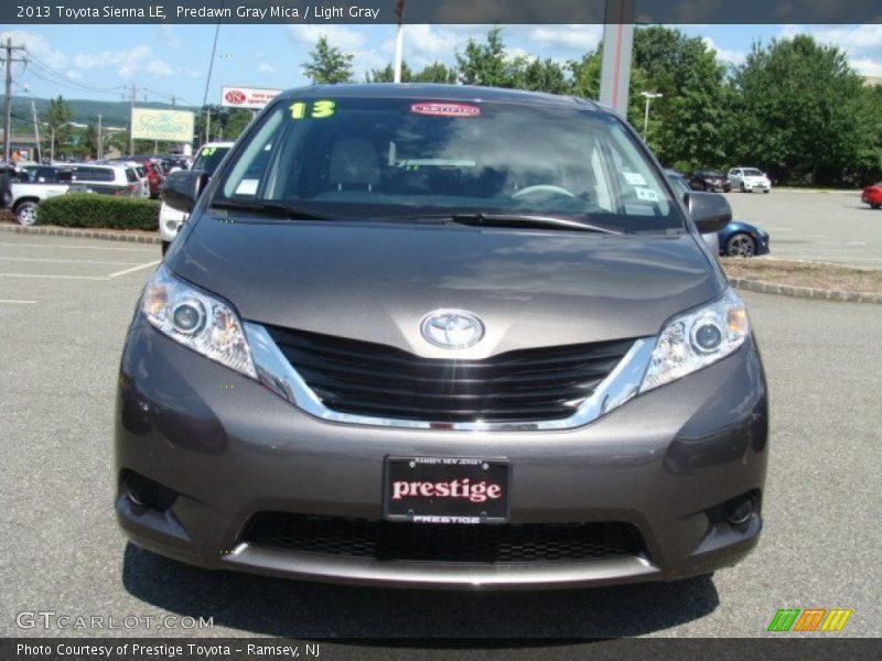 Predawn Gray Mica / Light Gray 2013 Toyota Sienna LE