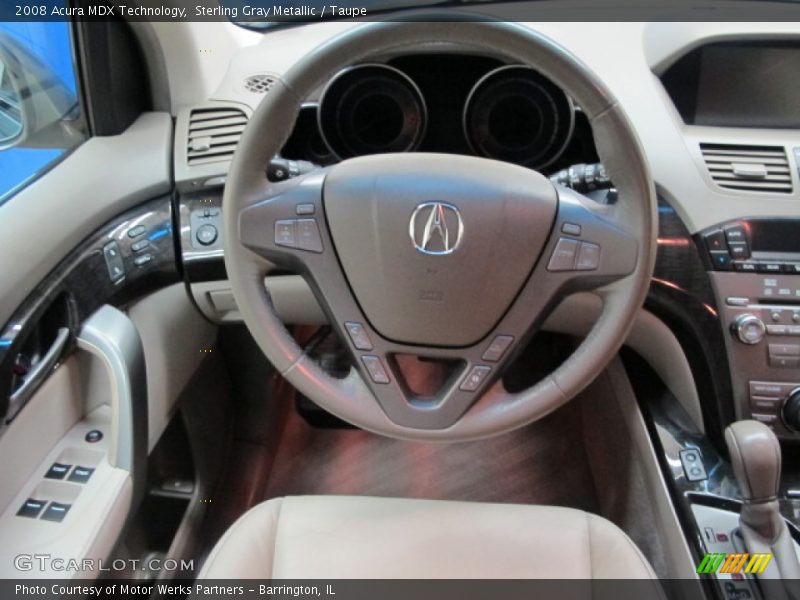 Sterling Gray Metallic / Taupe 2008 Acura MDX Technology