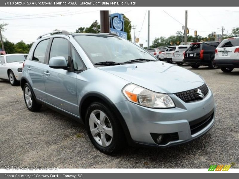 Glacier Light Blue Metallic / Black 2010 Suzuki SX4 Crossover Touring AWD