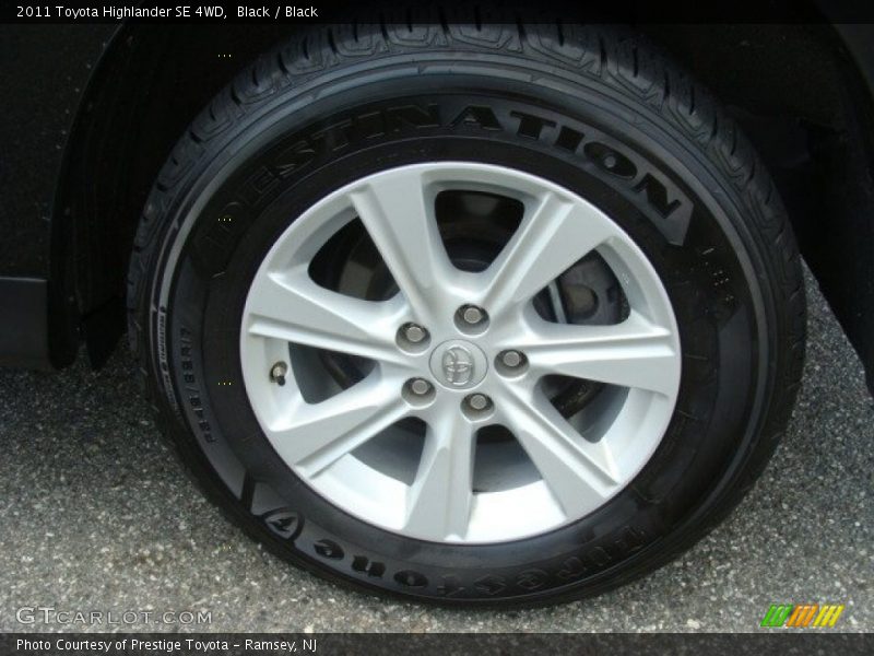 Black / Black 2011 Toyota Highlander SE 4WD