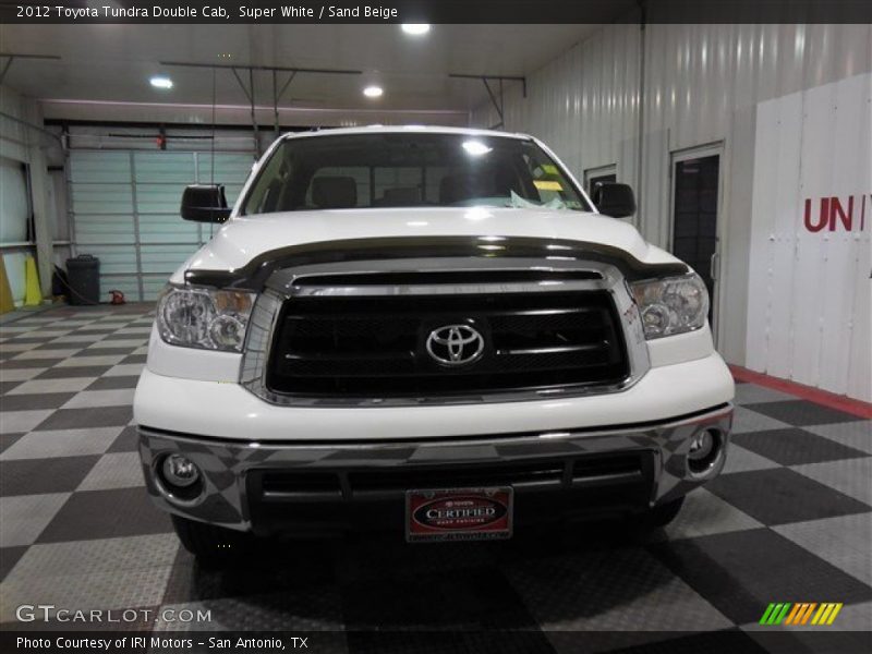 Super White / Sand Beige 2012 Toyota Tundra Double Cab