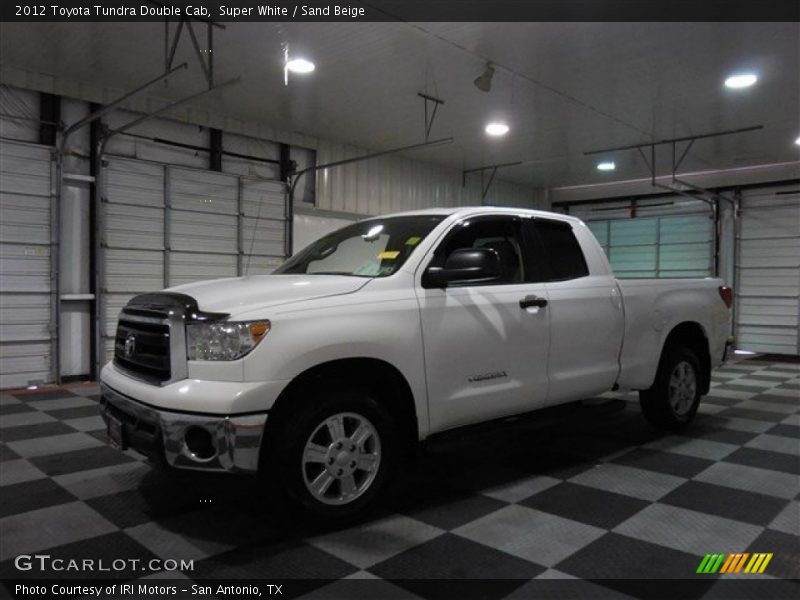 Super White / Sand Beige 2012 Toyota Tundra Double Cab