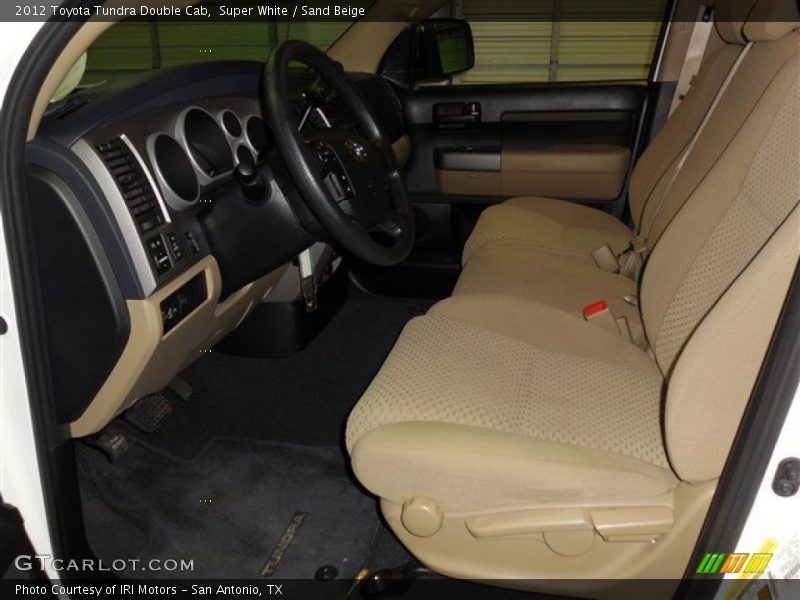 Super White / Sand Beige 2012 Toyota Tundra Double Cab