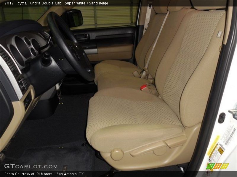 Super White / Sand Beige 2012 Toyota Tundra Double Cab