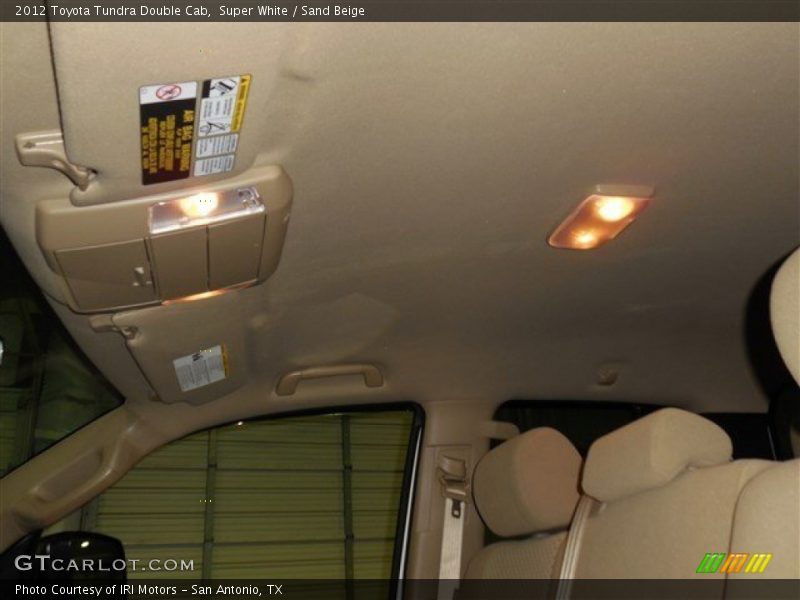Super White / Sand Beige 2012 Toyota Tundra Double Cab