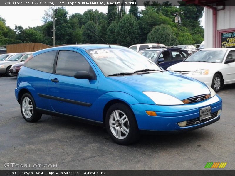 Light Sapphire Blue Metallic / Medium Graphite 2000 Ford Focus ZX3 Coupe