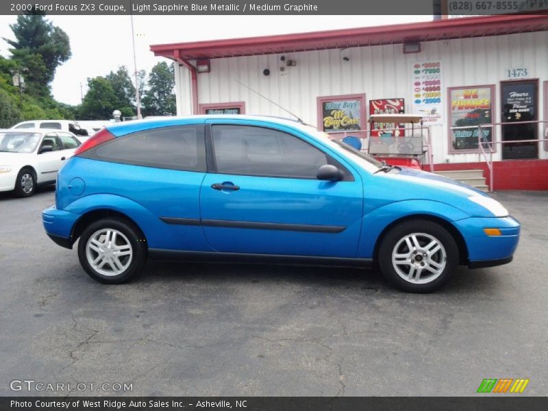 Light Sapphire Blue Metallic / Medium Graphite 2000 Ford Focus ZX3 Coupe