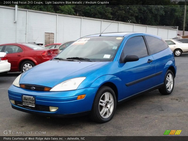 Light Sapphire Blue Metallic / Medium Graphite 2000 Ford Focus ZX3 Coupe
