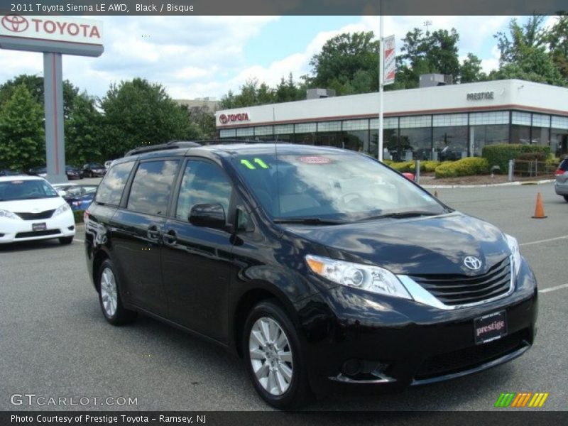 Black / Bisque 2011 Toyota Sienna LE AWD