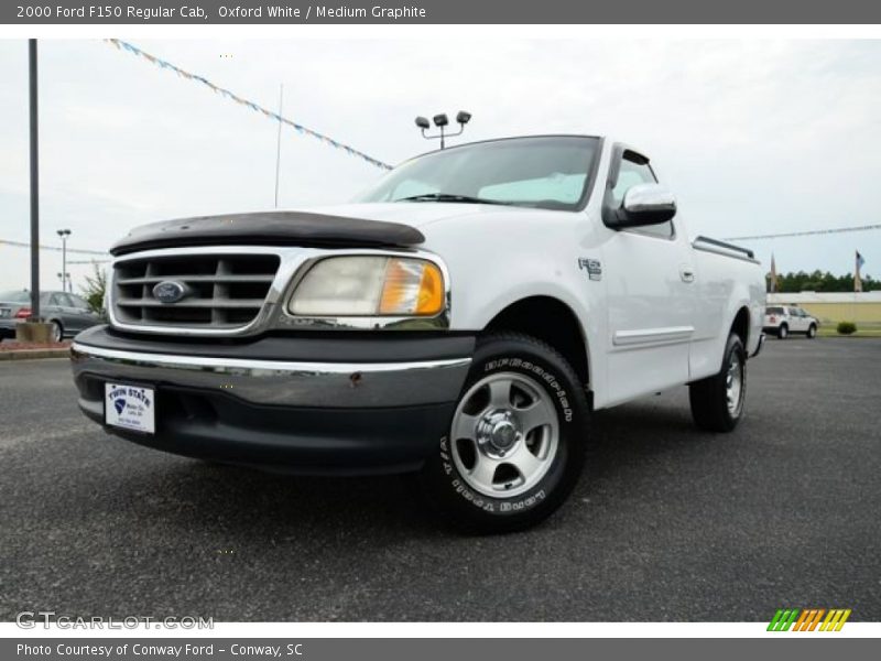 Oxford White / Medium Graphite 2000 Ford F150 Regular Cab