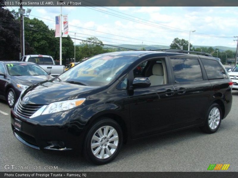 Black / Bisque 2011 Toyota Sienna LE AWD