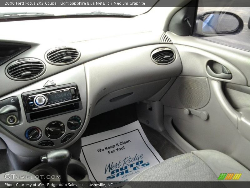 Light Sapphire Blue Metallic / Medium Graphite 2000 Ford Focus ZX3 Coupe