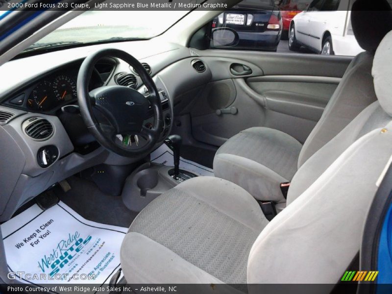 Light Sapphire Blue Metallic / Medium Graphite 2000 Ford Focus ZX3 Coupe