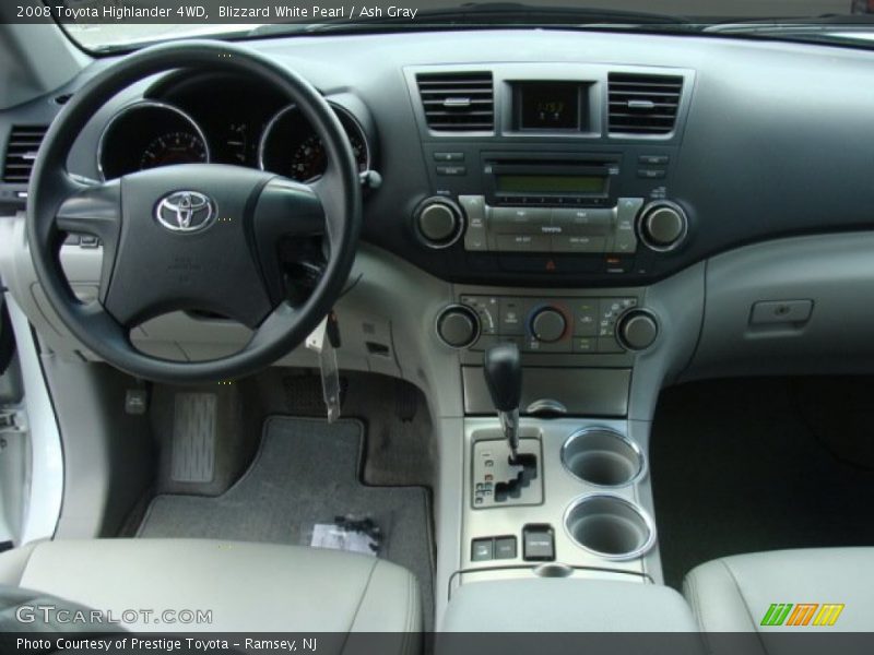 Blizzard White Pearl / Ash Gray 2008 Toyota Highlander 4WD