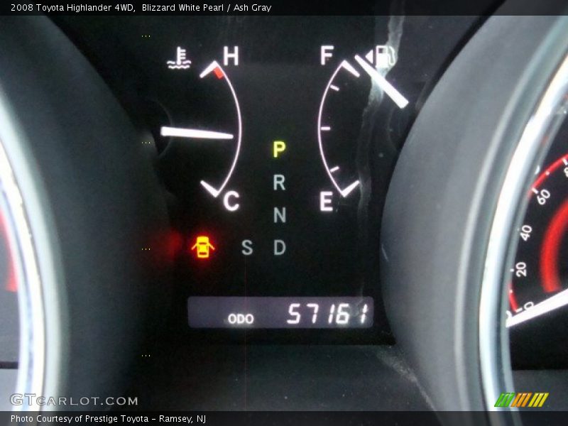 Blizzard White Pearl / Ash Gray 2008 Toyota Highlander 4WD