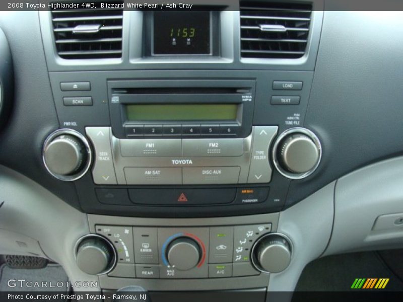 Blizzard White Pearl / Ash Gray 2008 Toyota Highlander 4WD