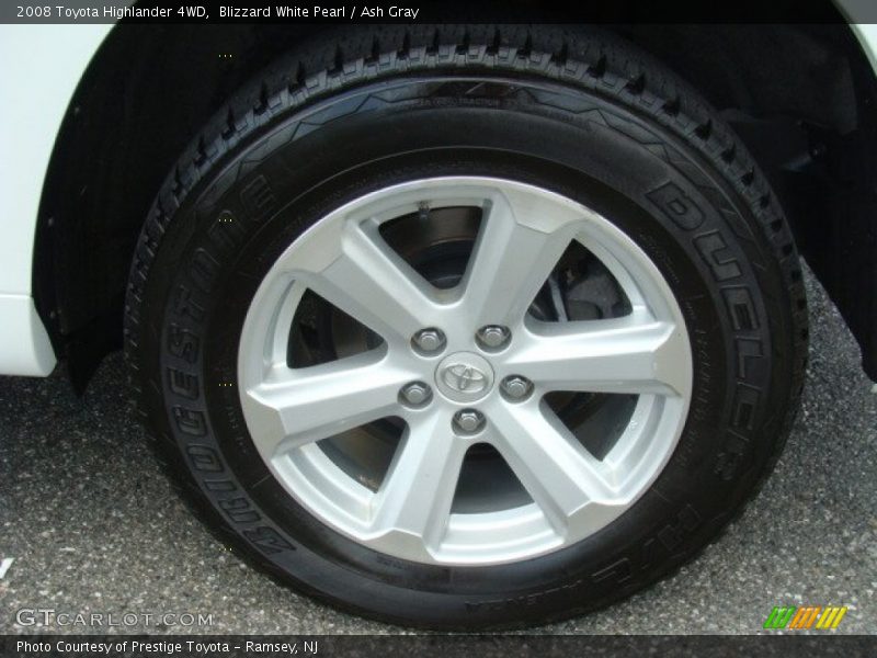Blizzard White Pearl / Ash Gray 2008 Toyota Highlander 4WD