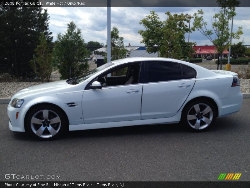 White Hot / Onyx/Red 2008 Pontiac G8 GT