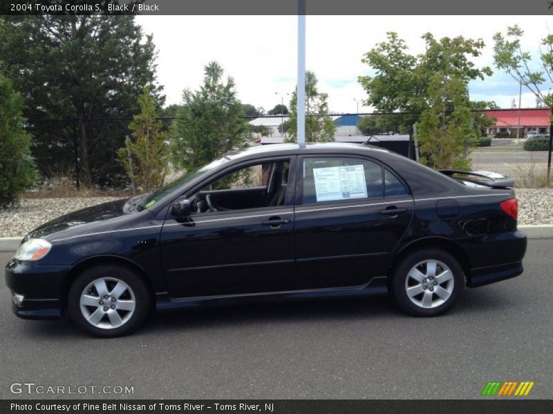 Black / Black 2004 Toyota Corolla S