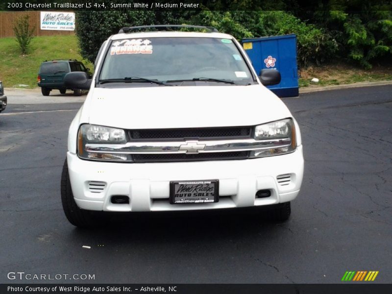 Summit White / Medium Pewter 2003 Chevrolet TrailBlazer LS 4x4