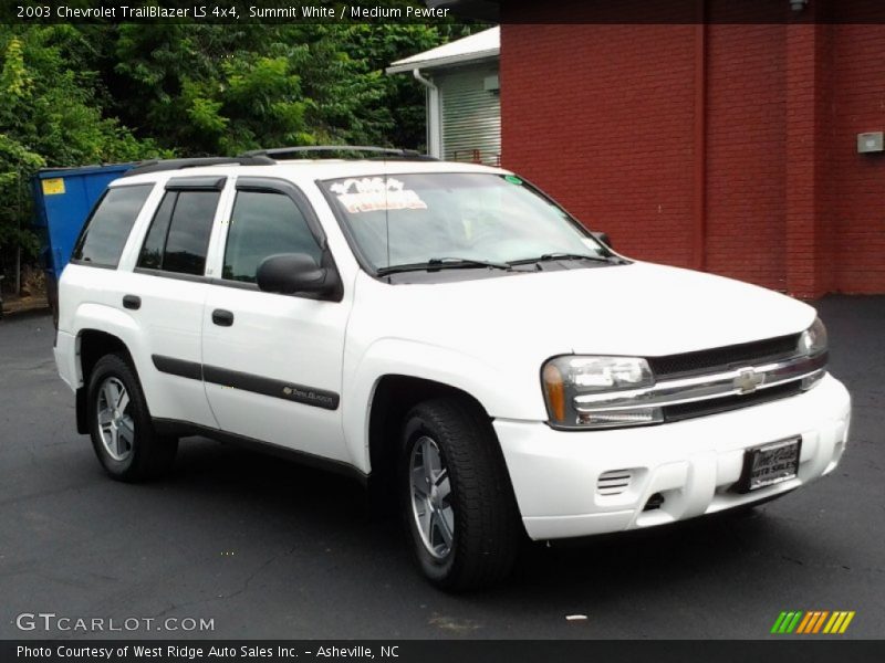 Summit White / Medium Pewter 2003 Chevrolet TrailBlazer LS 4x4