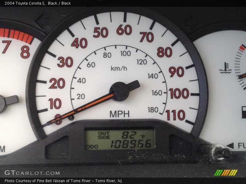 Black / Black 2004 Toyota Corolla S
