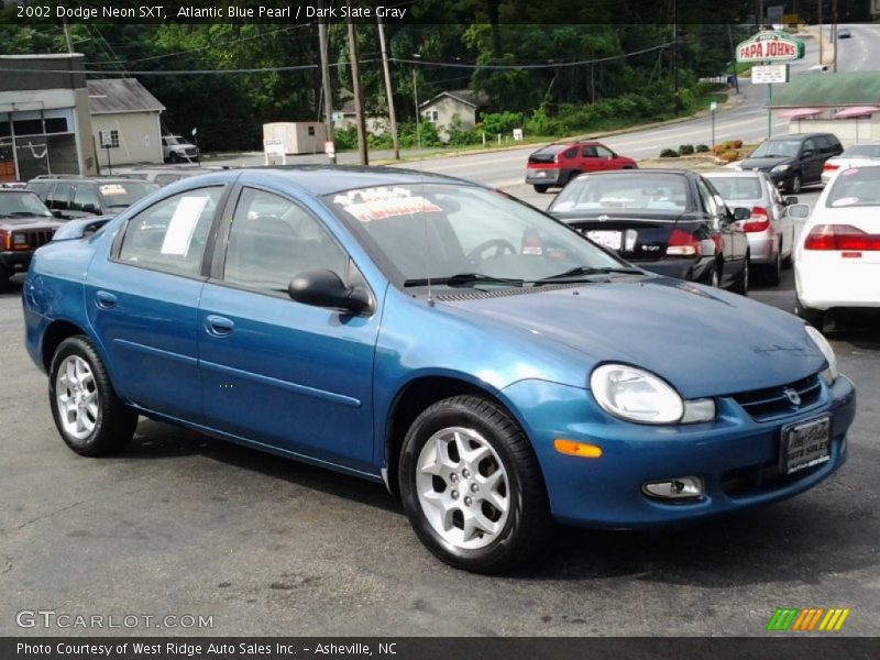 Atlantic Blue Pearl / Dark Slate Gray 2002 Dodge Neon SXT