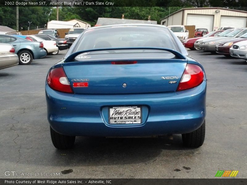 Atlantic Blue Pearl / Dark Slate Gray 2002 Dodge Neon SXT
