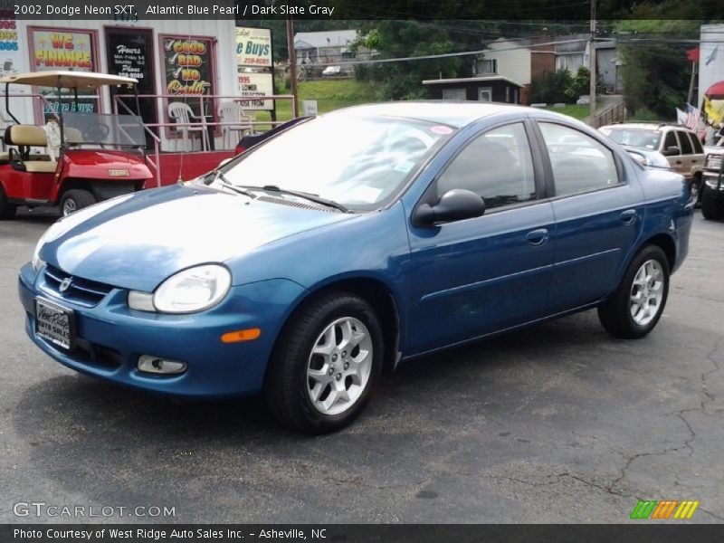 Atlantic Blue Pearl / Dark Slate Gray 2002 Dodge Neon SXT
