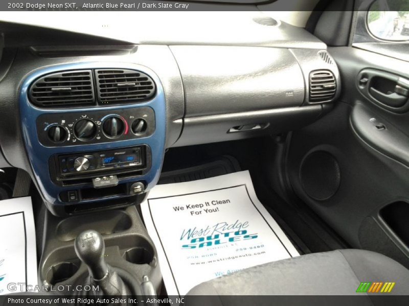 Atlantic Blue Pearl / Dark Slate Gray 2002 Dodge Neon SXT