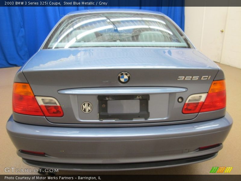 Steel Blue Metallic / Grey 2003 BMW 3 Series 325i Coupe