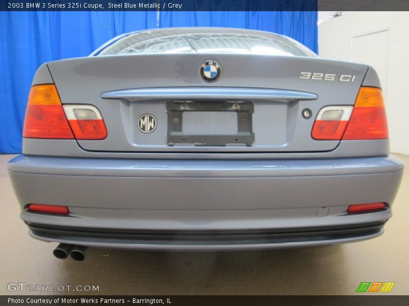 Steel Blue Metallic / Grey 2003 BMW 3 Series 325i Coupe