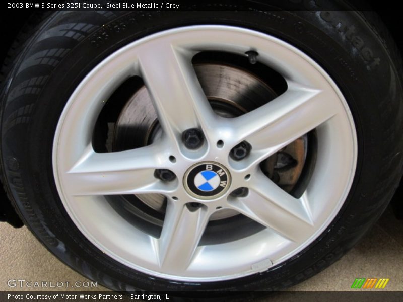 Steel Blue Metallic / Grey 2003 BMW 3 Series 325i Coupe