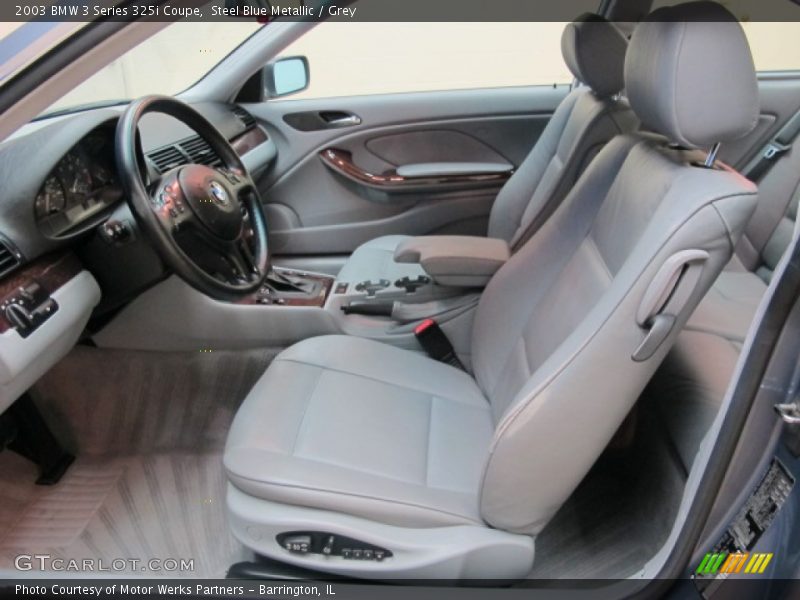 Steel Blue Metallic / Grey 2003 BMW 3 Series 325i Coupe