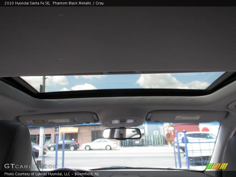 Phantom Black Metallic / Gray 2010 Hyundai Santa Fe SE