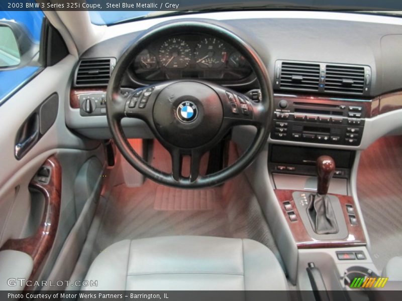Steel Blue Metallic / Grey 2003 BMW 3 Series 325i Coupe