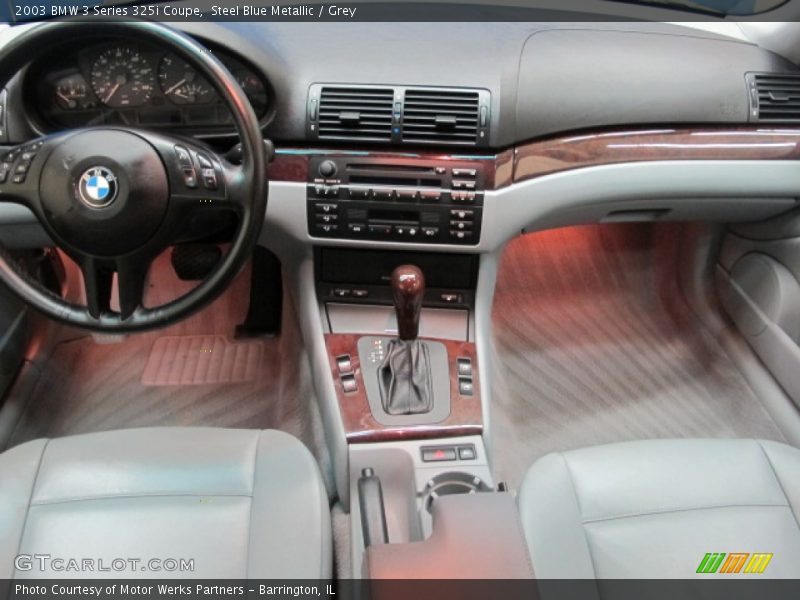 Steel Blue Metallic / Grey 2003 BMW 3 Series 325i Coupe
