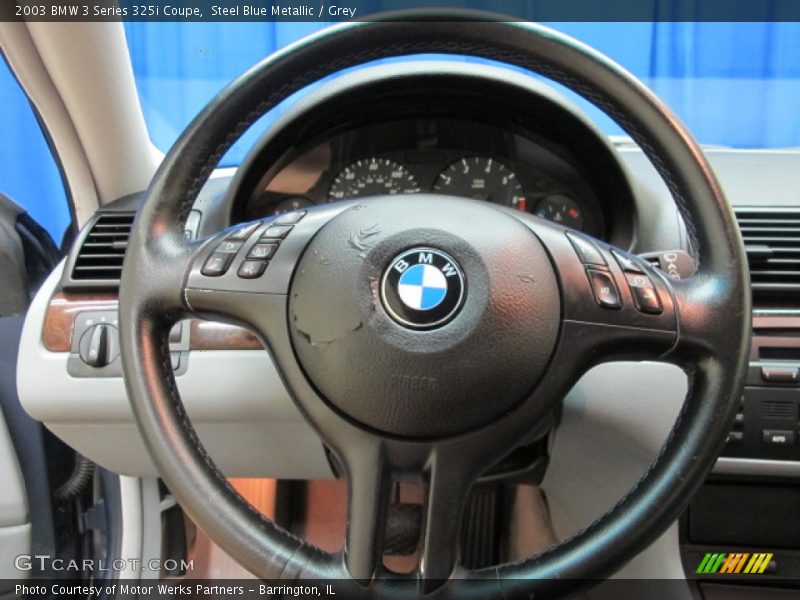 Steel Blue Metallic / Grey 2003 BMW 3 Series 325i Coupe