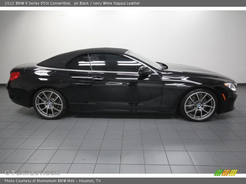 Jet Black / Ivory White Nappa Leather 2012 BMW 6 Series 650i Convertible