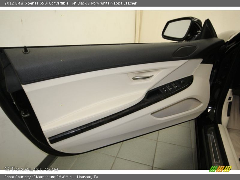 Jet Black / Ivory White Nappa Leather 2012 BMW 6 Series 650i Convertible