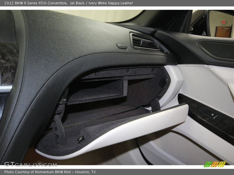 Jet Black / Ivory White Nappa Leather 2012 BMW 6 Series 650i Convertible